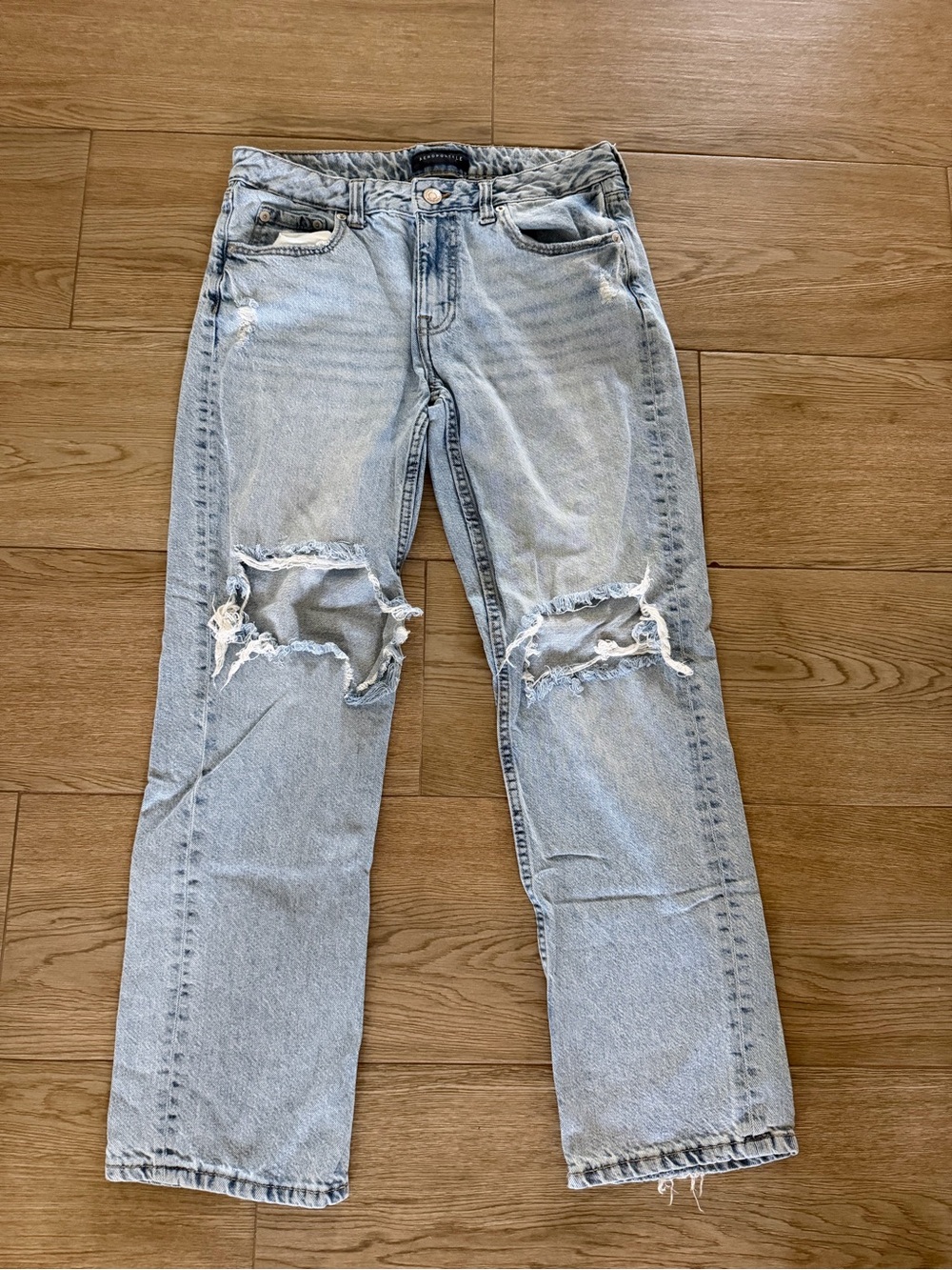 Aeropostale Light Blue Low Rise Baggy Jeans